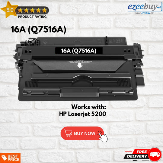 HP 16A Q7516A Black LaserJet Toner Cartridge