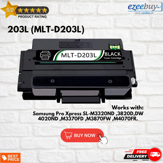 Samsung 203S / 203L MLT-D203L Black Laser Toner Cartridge