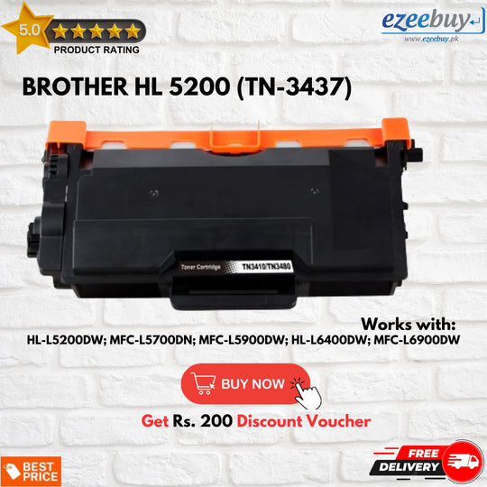 Brother TN-3437 Black LaserJet Toner Cartridge