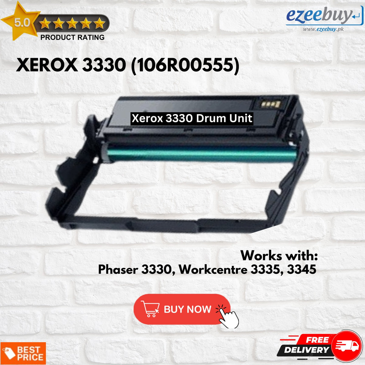 Xerox 3330 (106R00555) Black Laser Drum Unit