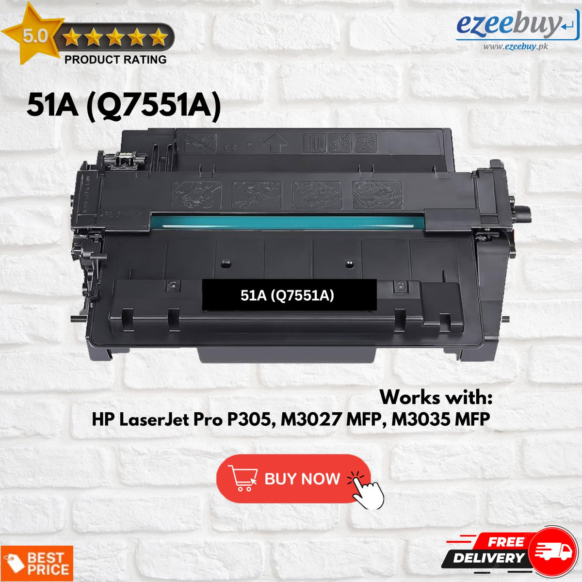 51A Toner Cartridge | HP 51A Q7551A Black LaserJet Toner Cartridge