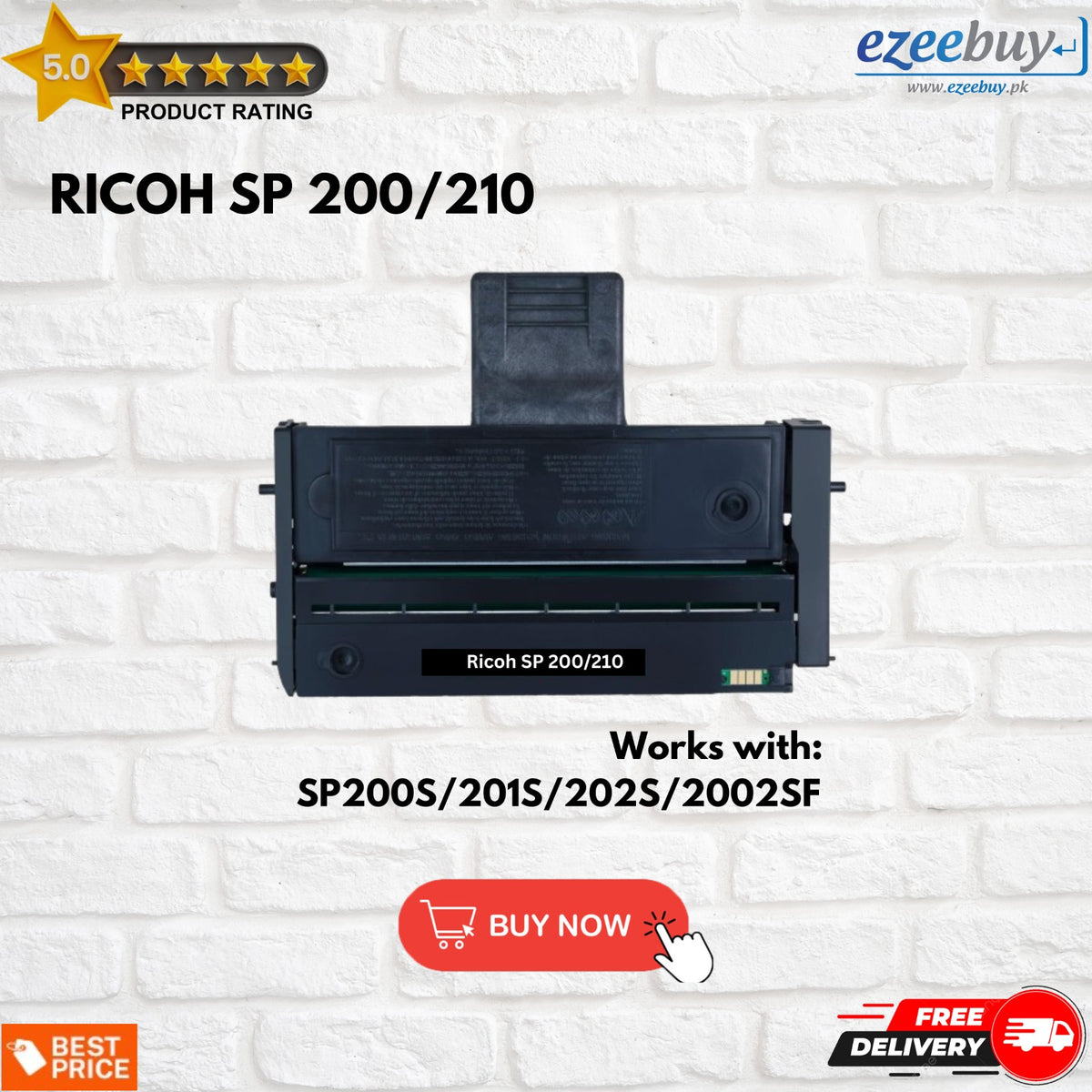 Ricoh SP 200 / 210 Black LaserJet Toner Cartridge