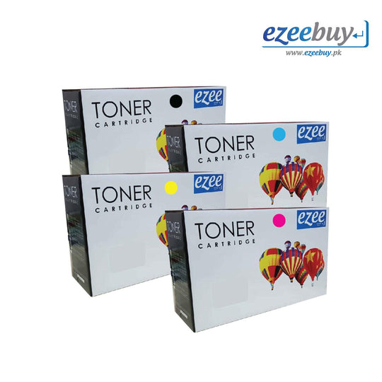 Set of 04 Compatible Toners 501A and 502A Q6470A, Q6471A , Q6472A , Q6473A CMYK for Laser Jet 3600 and 3800