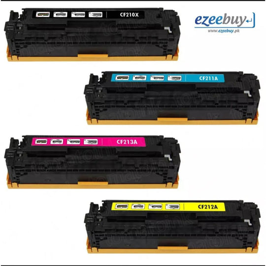 HP 131A – Set of 4 Colors ( CMYK ) ( CF210A / CF211A / CF212A / CF213A ) Laser Toner Cartridge – Set of 4 Color Black, Cyan, Magenta, Yellow