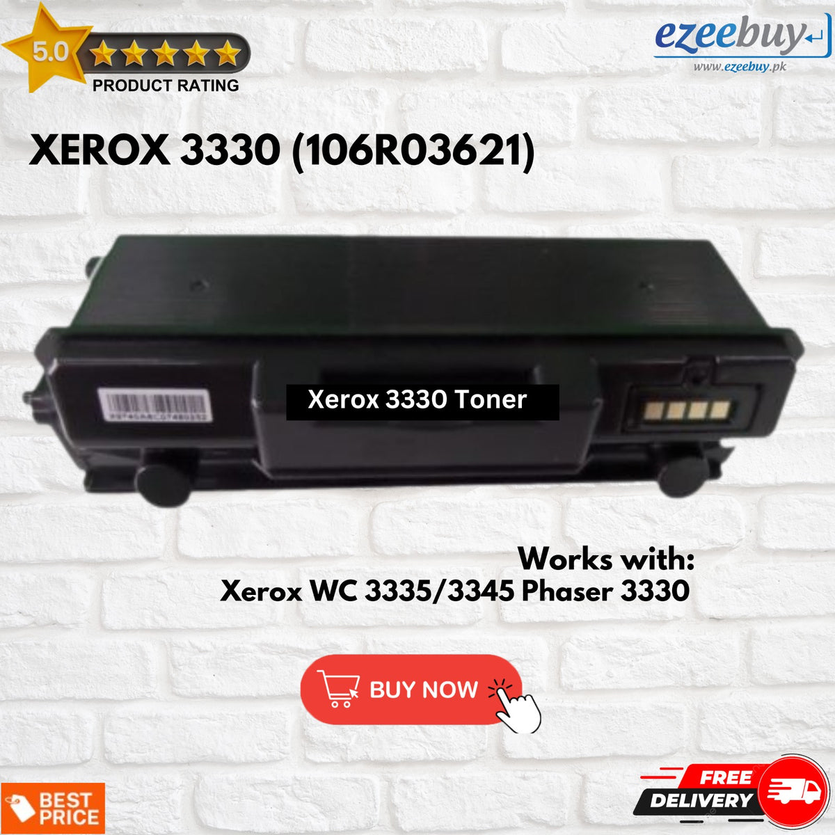 Xerox 3330 (106R03621) Black LaserJet Toner Cartridge