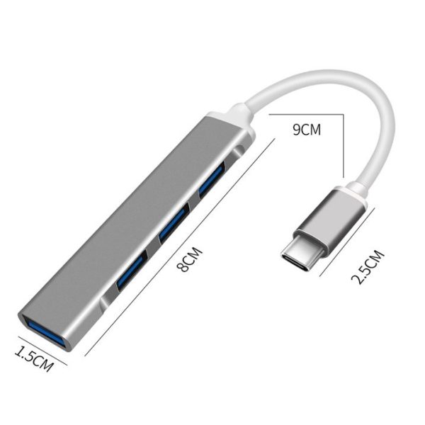 Type-C to USB 3.0 to 4 Port USB 3.0 Hub - Image 5