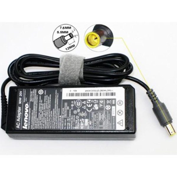 LENOVO 65W ROUND YELLOW PIN Laptop Charger - Image 4